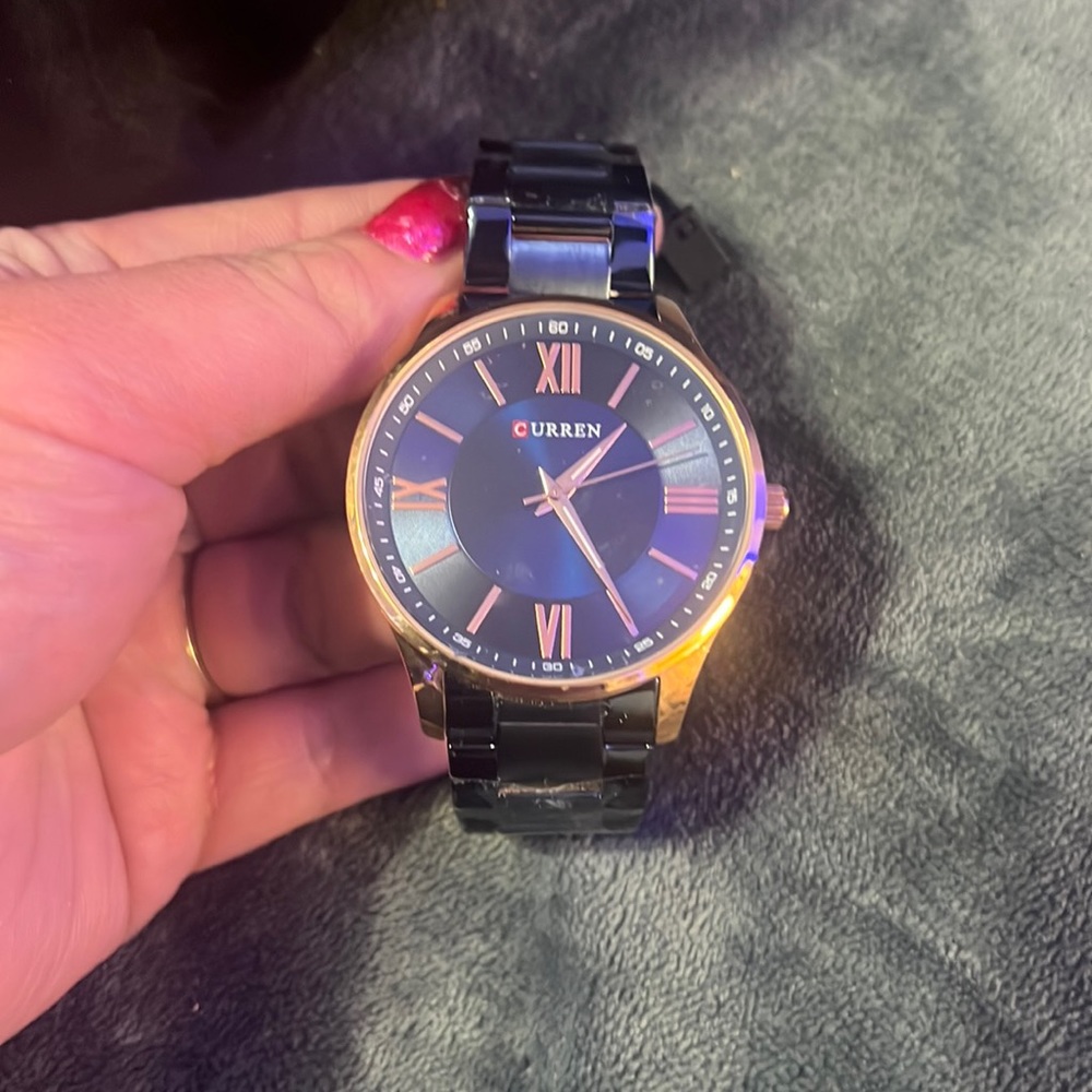 Men’s Blue/Gold Curren’s brand watch